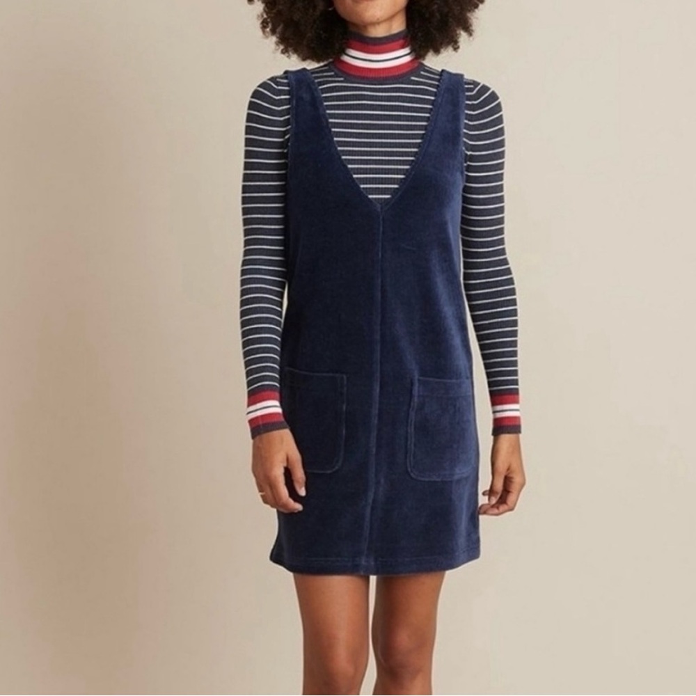 Marine Layer Navy Blue Corduroy Dress with Pockets